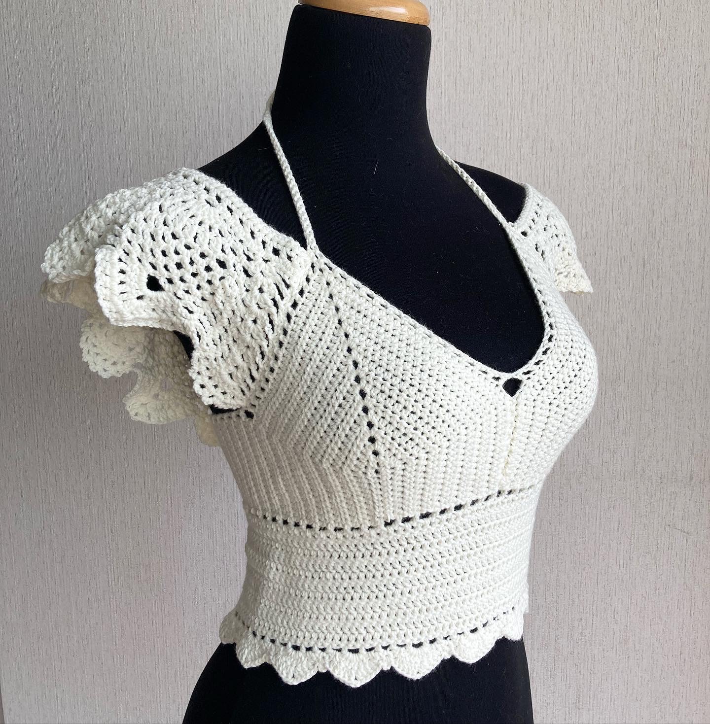 Top tejido a crochet - manibejo crochet - patrón de namastecrochet